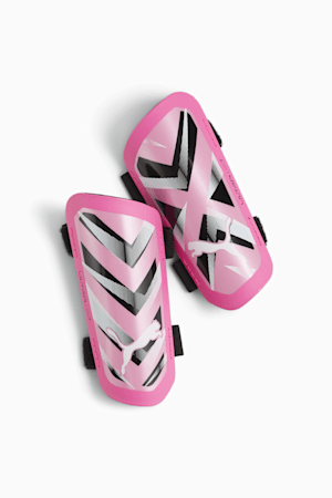 ULTRA Light Strap Football Shin Guards, Poison Pink-PUMA White-PUMA Black, extralarge-GBR