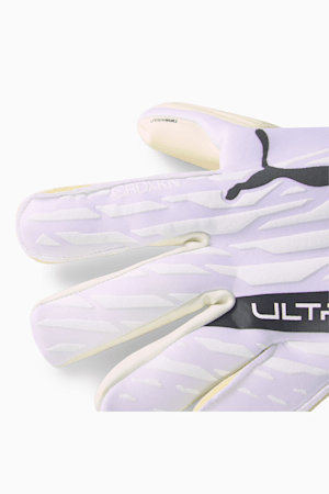 ULTRA Grip 1 Hybrid Pro Goalkeeper Gloves, Puma White-Puma Black-Ocean Dive-Deep Orchid-Yellow Alert, extralarge