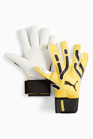 ULTRA Ultimate Hybrid Goalkeeper Gloves, Yellow Blaze-PUMA Black, extralarge-GBR