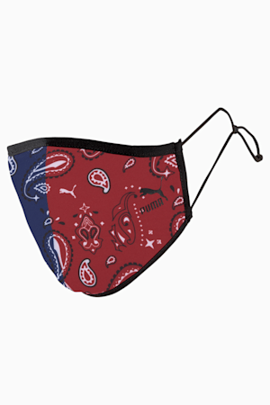 Ensemble de deux masques de protection PUMA II, Elektro Blue-American Beauty-AOP, extralarge