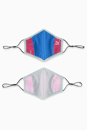 PUMA Face Mask (Set of 2), Gray Violet-Nebulas Blue-cruise rider, extralarge