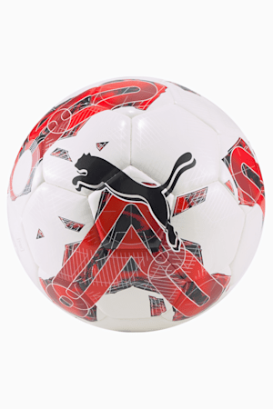 PUMA Orbita 5 HYB Soccer Ball, Puma White-Puma Red, extralarge