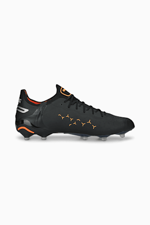 Chaussures de soccer avec crampons KING ULTIMATE FG/AG, PUMA Black-Silver-Ultra Orange, extralarge