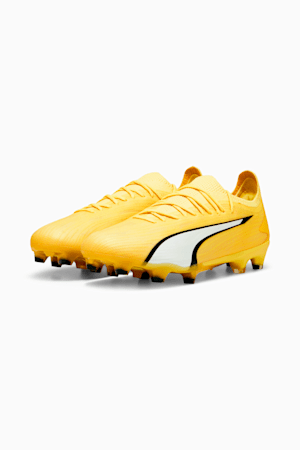 ULTRA ULTIMATE FG/AG Men's Soccer Cleats, Yellow Blaze-PUMA White-PUMA Black, extralarge