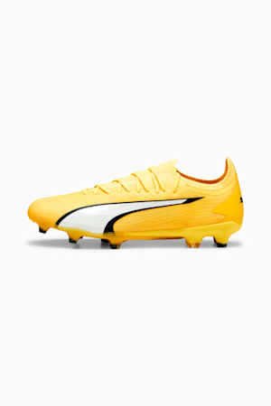 ULTRA ULTIMATE FG/AG Men's Soccer Cleats, Yellow Blaze-PUMA White-PUMA Black, extralarge