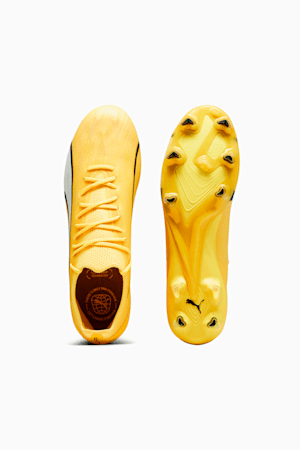 Chaussures de soccer avec crampons ULTRA ULTIMATE FG/AG, Yellow Blaze-PUMA White-PUMA Black, extralarge