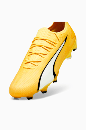 ULTRA ULTIMATE FG/AG Men's Soccer Cleats, Yellow Blaze-PUMA White-PUMA Black, extralarge