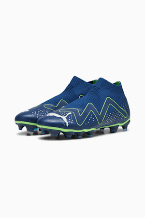 FUTURE MATCH+ LL FG/AG Men's Football Boots, Persian Blue-PUMA White-Pro Green, extralarge-GBR