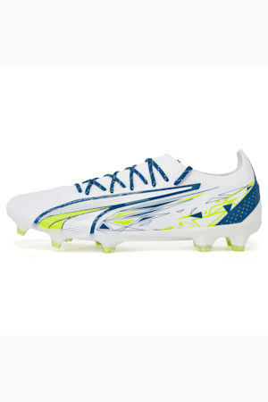 ULTRA ULTIMATE Christian Pulisic FG/AG Football Boots, PUMA White-Lime Smash-Clyde Royal, extralarge-GBR