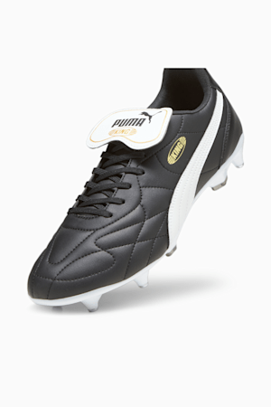 KING TOP MxSG Football Boots, PUMA Black-PUMA White-PUMA Gold, extralarge-GBR