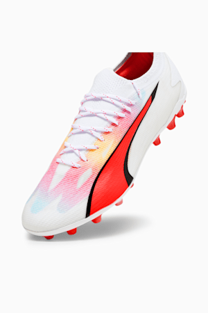 ULTRA ULTIMATE MG Men's Football Boots, PUMA White-PUMA Black-Fire Orchid, extralarge-GBR