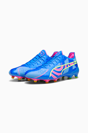 KING ULTIMATE ENERGY FG/AG Football Boots, Ultra Blue-Luminous Pink-Luminous Blue, extralarge-GBR