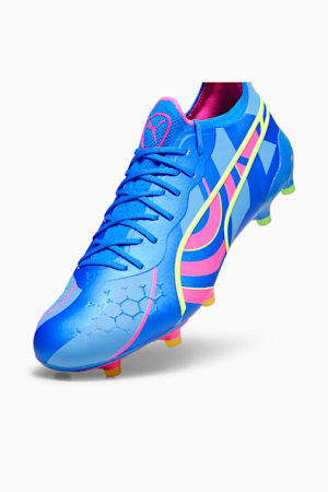 KING ULTIMATE ENERGY FG/AG Football Boots, Ultra Blue-Luminous Pink-Luminous Blue, extralarge-GBR