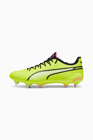 KING ULTIMATE MxSG Football Boots, Electric Lime-PUMA Black-Poison Pink, extralarge-GBR