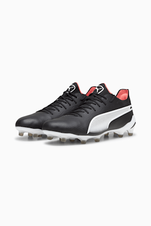 Chaussures de soccer avec crampons KING ULTIMATE FG/AG, PUMA Black-PUMA White-Fire Orchid, extralarge