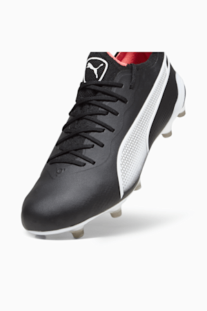 KING ULTIMATE FG/AG Football Boots, PUMA Black-PUMA White-Fire Orchid, extralarge-GBR