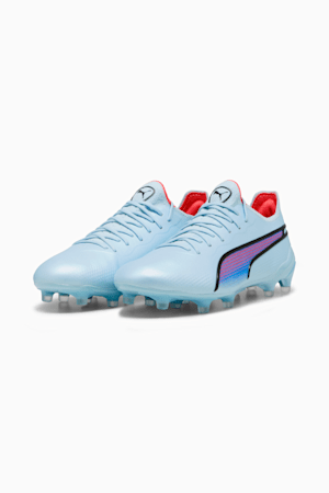 KING ULTIMATE FG/AG Women's Football Boots, Silver Sky-PUMA Black-Fire Orchid, extralarge-GBR