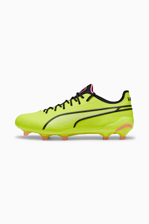 KING ULTIMATE FG/AG Women's Football Boots, Electric Lime-PUMA Black-Poison Pink, extralarge-GBR