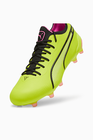 KING ULTIMATE FG/AG Women's Football Boots, Electric Lime-PUMA Black-Poison Pink, extralarge-GBR