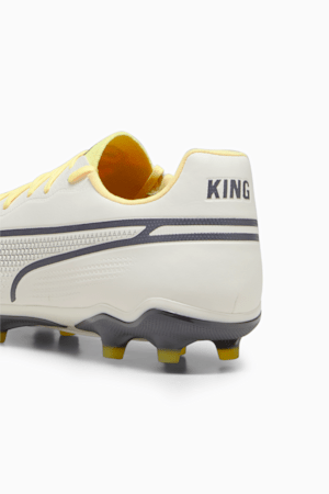 KING PRO FG/AG Men's Soccer Cleats, Alpine Snow-Asphalt-Yellow Blaze, extralarge