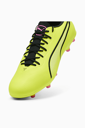KING PRO FG/AG Football Boots, Electric Lime-PUMA Black-Poison Pink, extralarge-GBR
