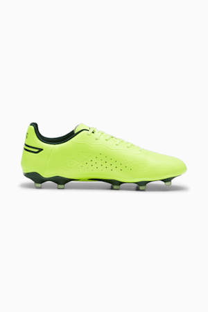 KING MATCH FG/AG Football Boots, Electric Lime-PUMA Black, extralarge-GBR