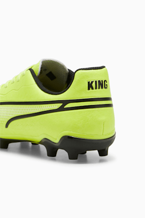 KING MATCH FG/AG Youth Football Boots, Electric Lime-PUMA Black-Poison Pink, extralarge-GBR