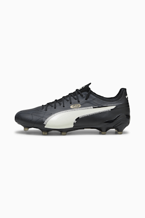 KING ULTIMATE ART OF FOOTBALL FG/AG Football Boots, PUMA Black-Alpine Snow-PUMA Gold-PUMA White, extralarge-GBR