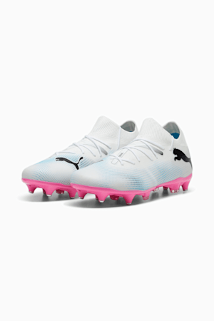 FUTURE 7 MATCH MxSG Football Boots, PUMA White-PUMA Black-Poison Pink, extralarge-GBR