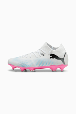 FUTURE 7 MATCH MxSG Football Boots, PUMA White-PUMA Black-Poison Pink, extralarge-GBR