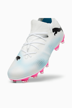 FUTURE 7 MATCH FG/AG Women's Football Boots, PUMA White-PUMA Black-Poison Pink, extralarge-GBR