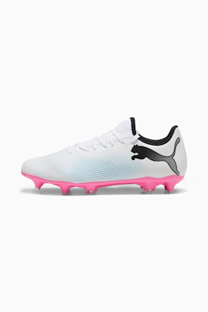 FUTURE 7 PLAY MxSG Football Boots, PUMA White-PUMA Black-Poison Pink, extralarge-GBR