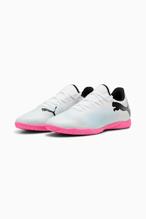 FUTURE 7 PLAY IT Football Boots, PUMA White-PUMA Black-Poison Pink, extralarge-GBR