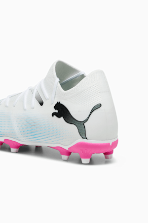 FUTURE 7 MATCH FG/AG Youth Football Boots, PUMA White-PUMA Black-Poison Pink, extralarge-GBR