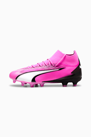 ULTRA PRO FG/AG Men's Soccer Cleats, Poison Pink-PUMA White-PUMA Black, extralarge
