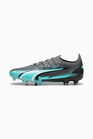 ULTRA ULTIMATE RUSH FG/AG Football Boots, Strong Gray-PUMA White-Elektro Aqua, extralarge-GBR