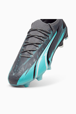 ULTRA ULTIMATE RUSH FG/AG Football Boots, Strong Gray-PUMA White-Elektro Aqua, extralarge-GBR