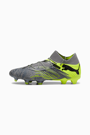 FUTURE 7 ULTIMATE RUSH FG/AG Football Boots, Strong Gray-Cool Dark Gray-Electric Lime, extralarge-GBR