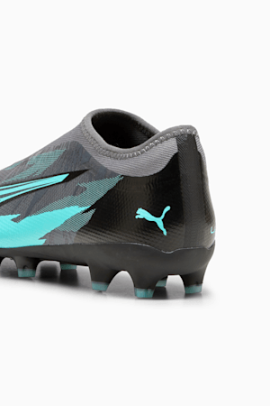 ULTRA MATCH RUSH Youth Football Laceless FG/AG  Boot, Strong Gray-PUMA White-Elektro Aqua, extralarge-GBR