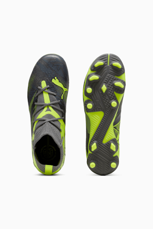 FUTURE 7 Match Rush Youth FG/AG Football Boots, Strong Gray-Cool Dark Gray-Electric Lime, extralarge-GBR