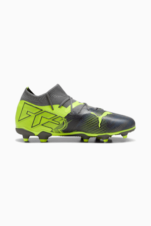 FUTURE 7 Match Rush Youth FG/AG Football Boots, Strong Gray-Cool Dark Gray-Electric Lime, extralarge-GBR