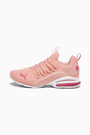 Axelion Mesh Sneakers Big Kids, Poppy Pink-PUMA White-Pinktastic, extralarge