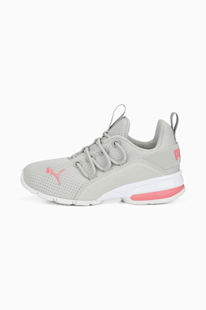 Axelion Mesh Little Kids' Shoes, Cool Light Gray-Loveable-PUMA White, extralarge