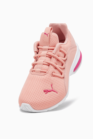 Axelion Mesh Little Kids' Shoes, Poppy Pink-PUMA White-Pinktastic, extralarge