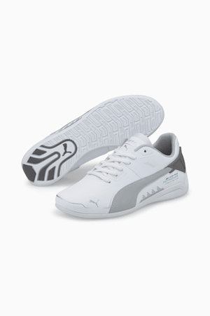 Mercedes F1 Drift Cat Delta Youth Motorsport Shoes, Puma White-Mercedes Team Silver, extralarge-GBR