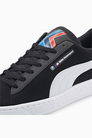 BMW M Motorsport Suede Men's Motorsport Shoes, Puma Black-Puma White, extralarge