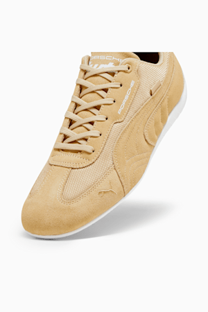 Porsche Legacy Speedcat Driving Shoes, Sand Dune-Bold Blue-PUMA White, extralarge