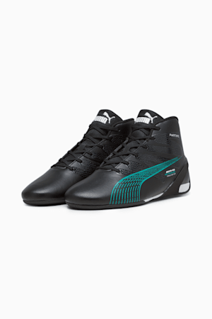 Mercedes-AMG Petronas Motorsport Carbon Cat Mid Driving Shoes, PUMA Black-Spectra Green, extralarge-GBR