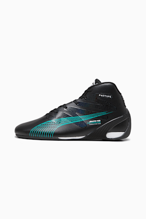 Mercedes-AMG Petronas Motorsport Carbon Cat Mid Driving Shoes, PUMA Black-Spectra Green, extralarge-GBR