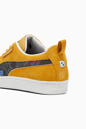 BWW M Motorsport Men's Suede Sneakers, Amber-PUMA Black-Puma White, extralarge